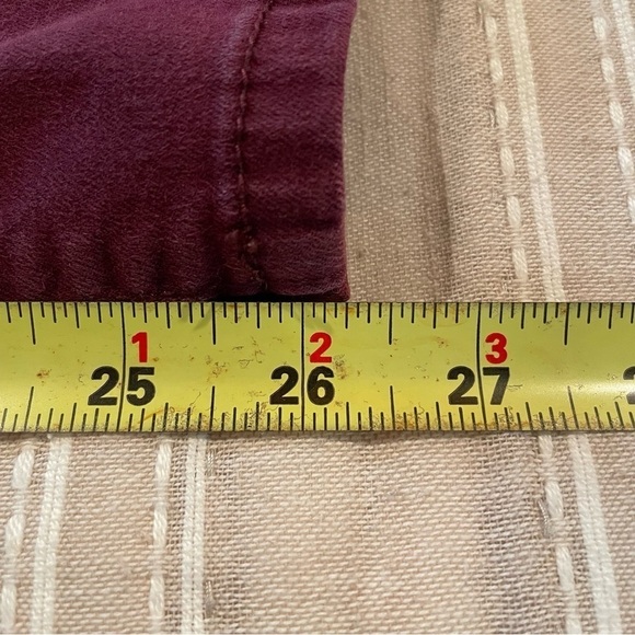 LC Lauren Conrad Burgundy Maroon Mid Rise Pull On Stretchy Skinny Jeans 6 - Picture 10 of 10